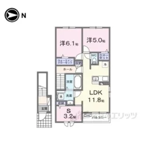 クラール倉治E【2階】の間取り