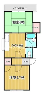 ハイツいわさか【3階】の間取り