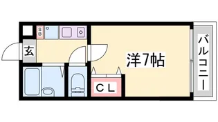 スクエアメゾン鈴蘭台【1階】の間取り