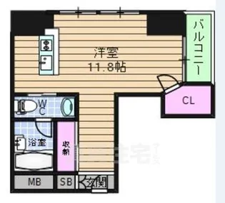 クリスタルブライト本町東【4階】の間取り