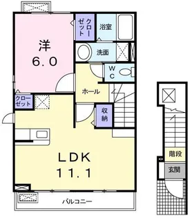 ベル・ブローテB【2階】の間取り