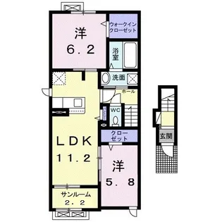 リリー【2階】の間取り