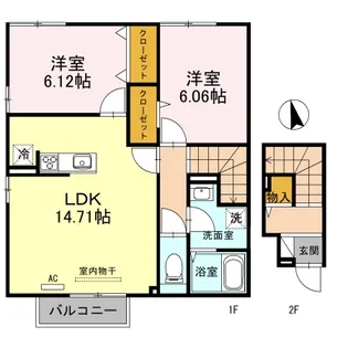 エスポワール【2階】の間取り
