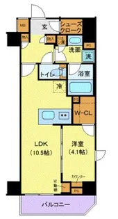 ジェノヴィア上野スカイガーデン【6階】の間取り