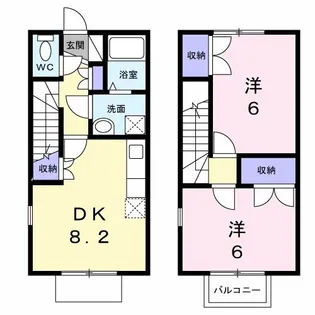 ウィスティニアアネックス【1階】の間取り