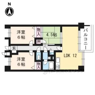 エーデルハイム鴨川【5階】の間取り