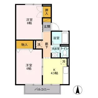 ポラールB【1階】の間取り