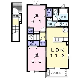 インヴィレッジ【2階】の間取り