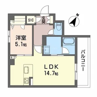 シャーメゾン ヴィア レクタ【2階】の間取り