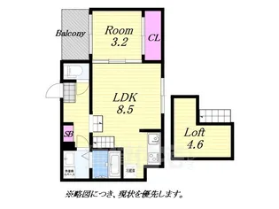 LOFTRIA大正【3階】の間取り
