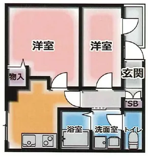 コーポラス村瀬【1階】の間取り