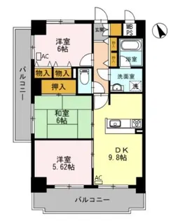 エール豊岡【5階】の間取り