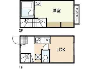 丹那コーポラスII【1階】の間取り