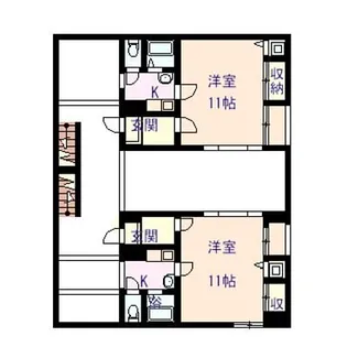 ガーデンコート新屋敷【2階】の間取り