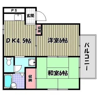 ナイティ池尻【1階】の間取り