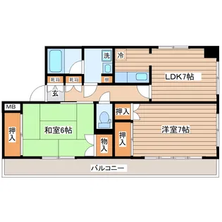 長町南424ビル【3階】の間取り