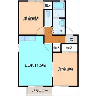 フォンターナS・Y【2階】の間取り