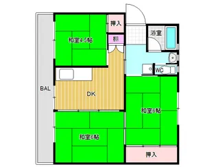 ビレッジハウス大淀3号棟【4階】の間取り
