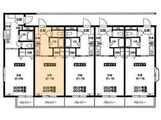 ブルーウッド【3階】の間取り