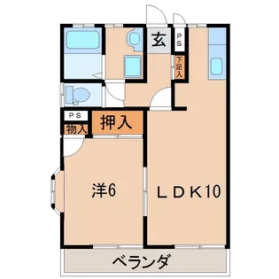 ハイツ・ルミエール【1階】の間取り