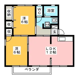 ハイツ宮西 A棟【2階】の間取り