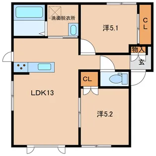 プレイス5・5【1階】の間取り