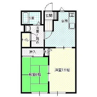 サンパティークA【2階】の間取り