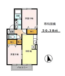 シャルマンコートA棟【2階】の間取り