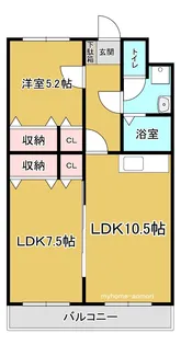 キャセロール青森I【2階】の間取り