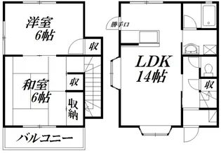 静岡県浜松市中央区高丘東4【一戸建】の間取り