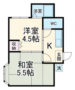中里荘【2階】の間取り