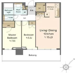 東京都中央区勝どき4【マンション】の間取り