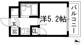 1Kの間取り画像