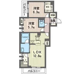 ラルゴ西荻【1階】の間取り