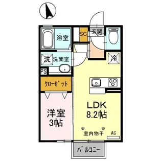 さくらB【2階】の間取り