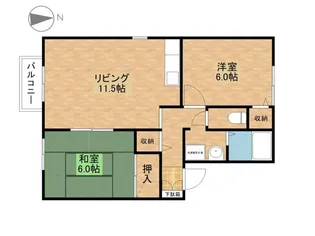 セジュールマツヤマ【2階】の間取り