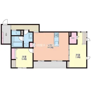 ウィズ ワンレジデンス大今里【2階】の間取り