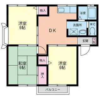 リルパーム南林間【2階】の間取り