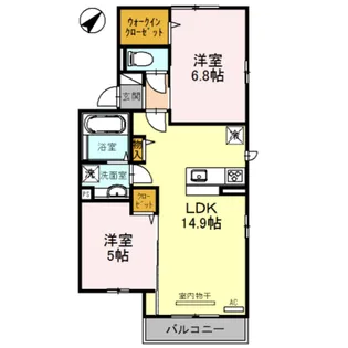 ヴィラアステール A棟【2階】の間取り