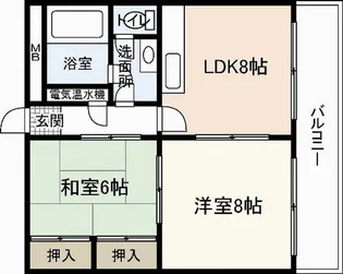 シャトー・ナカムラ【4階】の間取り