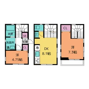 神奈川県横浜市南区二葉町1【一戸建】の間取り