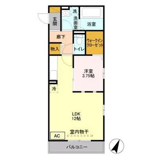 アプリコットガーデン A【3階】の間取り