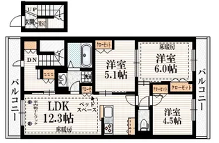 東京都三鷹市牟礼7【マンション】の間取り