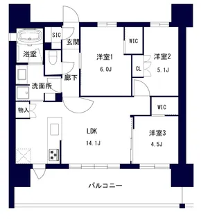 千葉市中央区問屋町計画【7階】の間取り