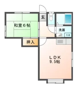多賀台ヒルズアパート【2階】の間取り