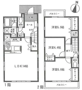神奈川県横浜市青葉区荏田西2【一戸建】の間取り
