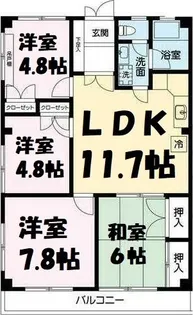 b’CASAせんげん台re-born【3階】の間取り