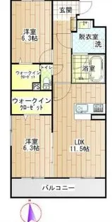 Lusora Osato【3階】の間取り