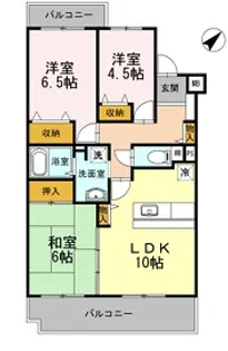大阪府池田市住吉1【マンション】の間取り