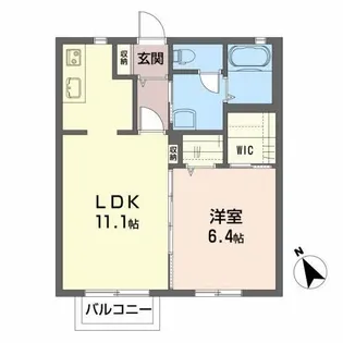 シャーメゾン・シュシュI【2階】の間取り